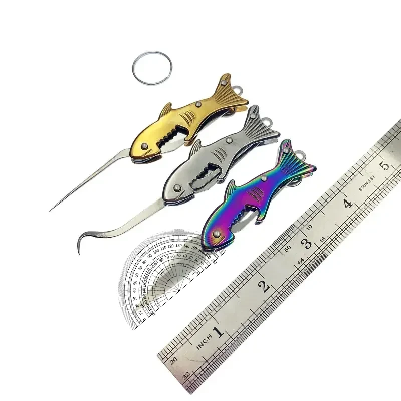 Stainless Steel Toothpick Teeth Removal Tool Outdoor Camping Hiking Portable Mini Folding Knife Multifunctional Keychain
