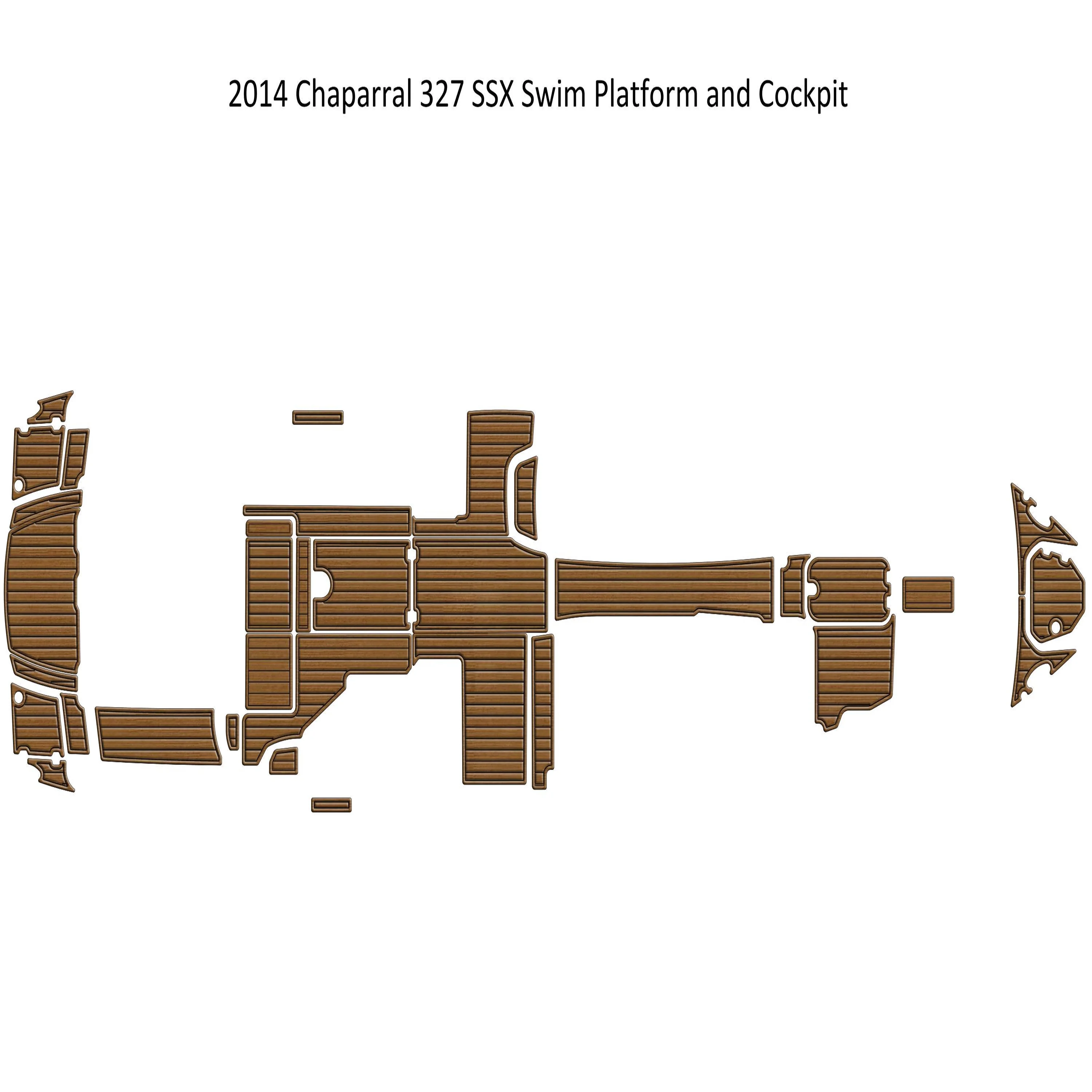 

2014 Chaparral 327 SSX Swim Platform Cockpit Boat EVA Foam Teak Deck Floor Pad