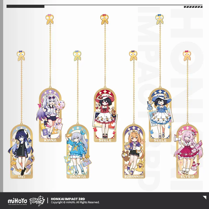 

Anime Honkai Impact 3rd Official Howl's Paradise Series Metal Bookmarks Game Peripherals DIY Charms Accessories birthday Present