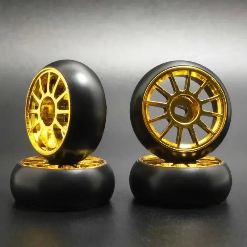 4 Uds. Rueda lisa de deriva de 24mm para WLtoys 1/28 K999 K969 K979 K989 P929 P939 mini-z-d-q Kyosho actualización RC accesorios de piezas de coche