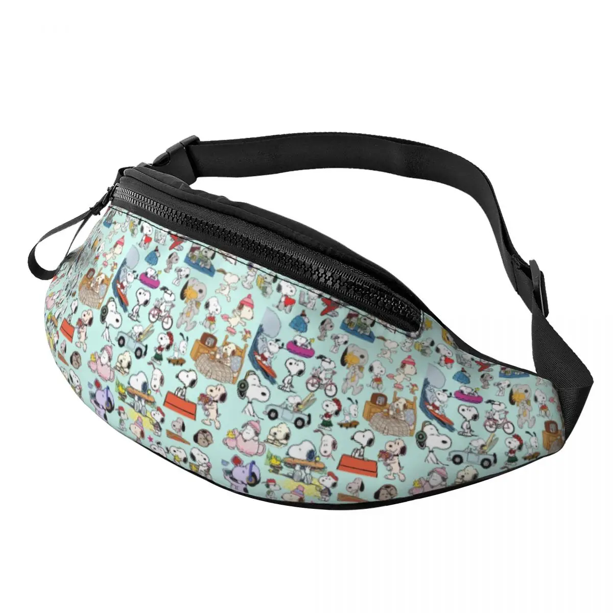 

Custom S-Snoopys Pattern Fanny Pack for Men Women Cool Crossbody Waist Bag Traveling Phone Money Pouch