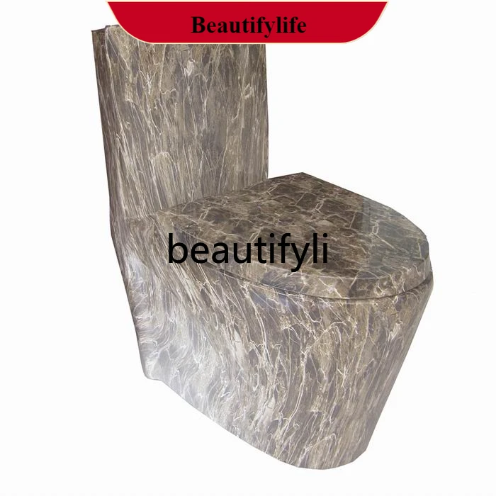 

B185 Boutique high-end wood grain, marble pattern toilet, super swirl one-piece toilet, ceramic color