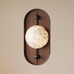 Lampada da parete decorativa moderna in marmo di lusso leggero corridoio personalizzato soggiorno studio camera da letto comodino apparecchi di illuminazione a LED