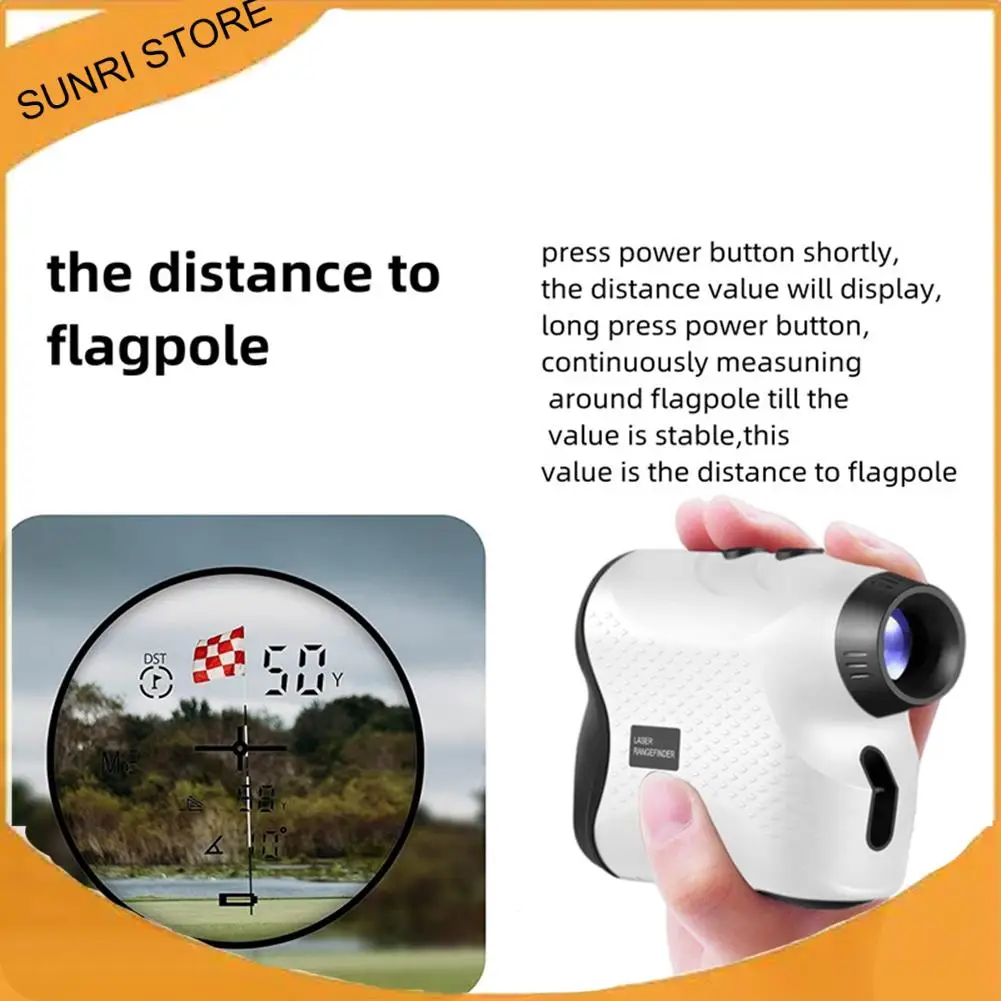

SUNRI-Handheld Golf Laser Rangefinder Protable Golf Laser Rangefinder 500M 6X Magnification Digital Rangefinder For Golf Hunting