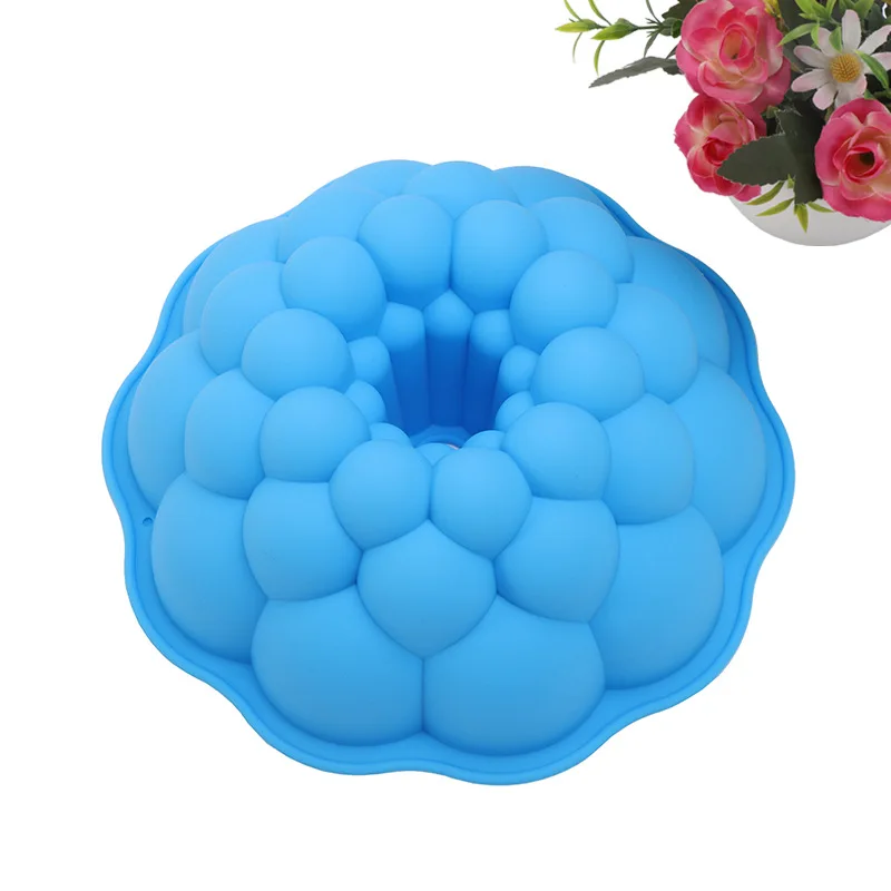 New Silicone Bundt Cake Pan 7inch Round Fluted Tube Cake Baking Molds Bakeware Mold For Gelatin, Bread, Jello, Chiffon M628