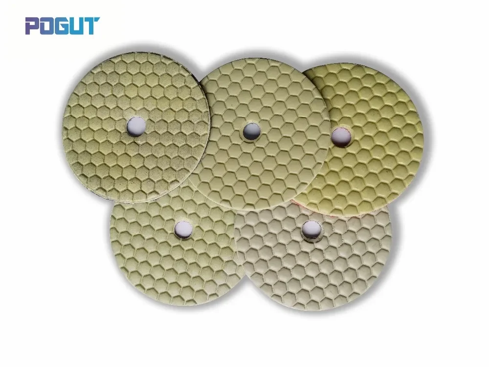 4 Inch Diamond Polishing Pads Disc Sander Pad, Dry Polishing Pad 5 Pcs/lot Granite Stone Marble Tile Concrete Polishing