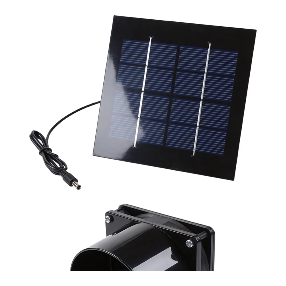 20W Solar Panel Flange for For exhaust Fan DC 12V Bathroom Ventilation Fan for Home RV Greenhouse Utility Room Pet House