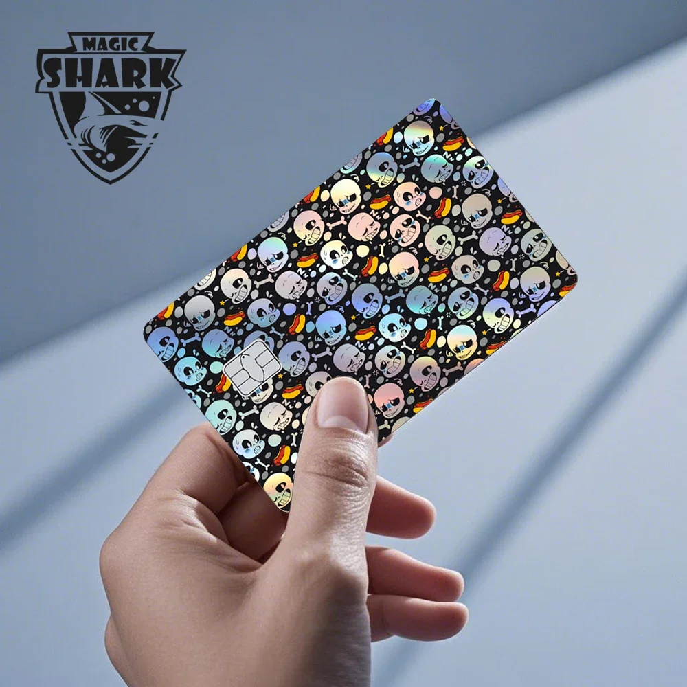 Magic Shark Evil FBI Holographic Laser Shinny Money Credit Bank Debit Film Skin Sticker Cover Kein Verblassen – Detail 7
