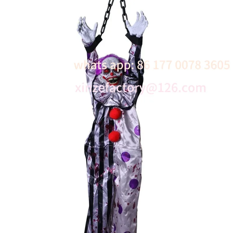 

Customizable Halloween Decorations Electric Voice-activated Hanging Ghost Clown Hanging Ghost Haunted House Horror Decoration
