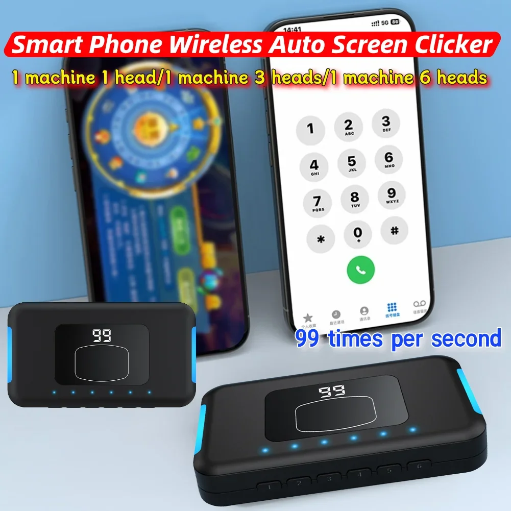 

Беспроводной автоматический кликер для смартфона, Bluetooth-совместимое устройство для бесшумного автоматического кликования, кликер-таппер для прямых трансляций и игр