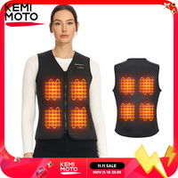 KEMIMOTO Heated Vest Women Men Winter Warmer 8 Heating Areas USB Electric Thermal Lady‘s Jacket for Outdoor Skiing Cycling