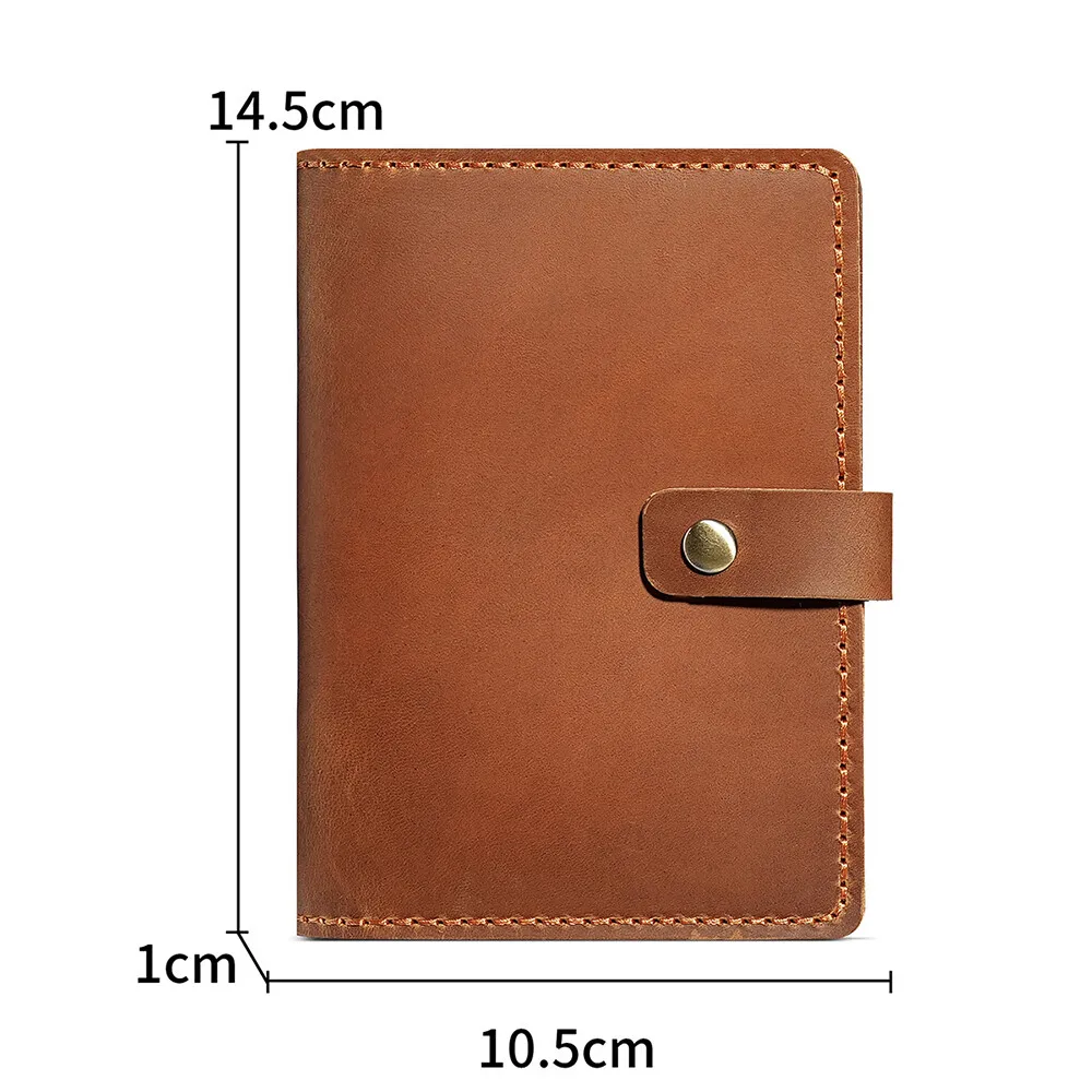 Retro Boarding Pass Passport Cover Crazy Horse Leather Simple Card Holder Registration Ticket Organizer Traveling abroad Wallet