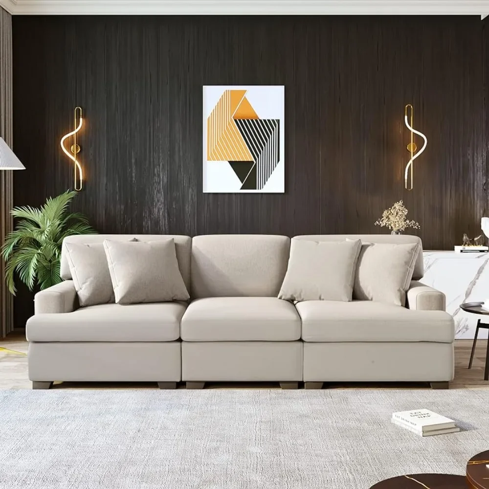 

Living Room Furniture Sets 3 Removable Back and Seat Cushions and 4 Comfortable Pillows Sofas & Couches Freight Free Sofa Home