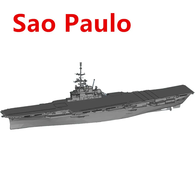 

France Sao Paulo Aircraft Carrier 1/2000/700 Resin 3D Printed Warship Model Ship Warship Model Assembled Homemade Toys Hobby