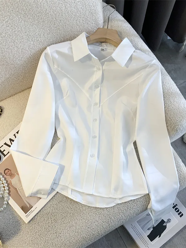 

Faionable Artistic plus Size Women's irt Korean Japanese Sle Casual Design Waist-Cinching Belted Top for Daily Wear