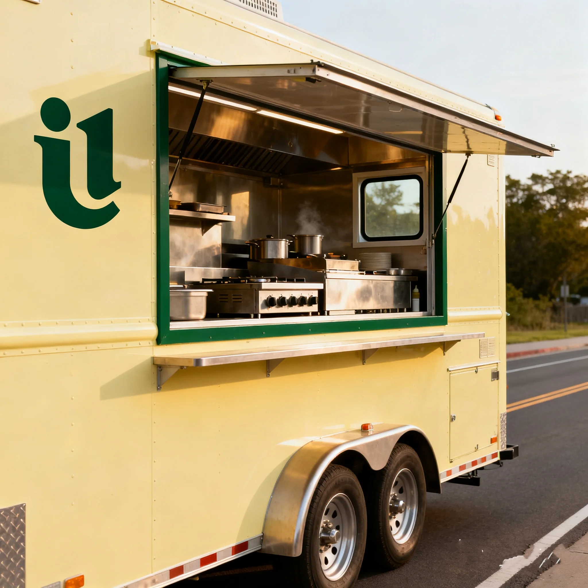 

Mobile Street Fast Food Truck Food Vending Kiosk Trailer Mini Ice Cream Hot Dog Snacks Cart