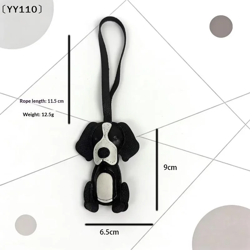 1Pcs Faux Leather Adjustable Strap For Keys Bags And Phone Chains Cute Beagle Dog Pendant Valentine's Day Gift 〔YY110〕