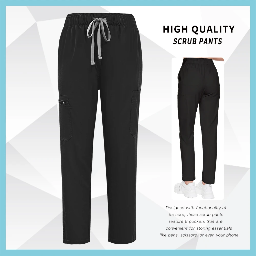 Calças esfoliantes médicas de alta qualidade para mulheres homens hospital médico enfermeira calças de trabalho unissex atacado calças de enfermagem esfrega bottoms