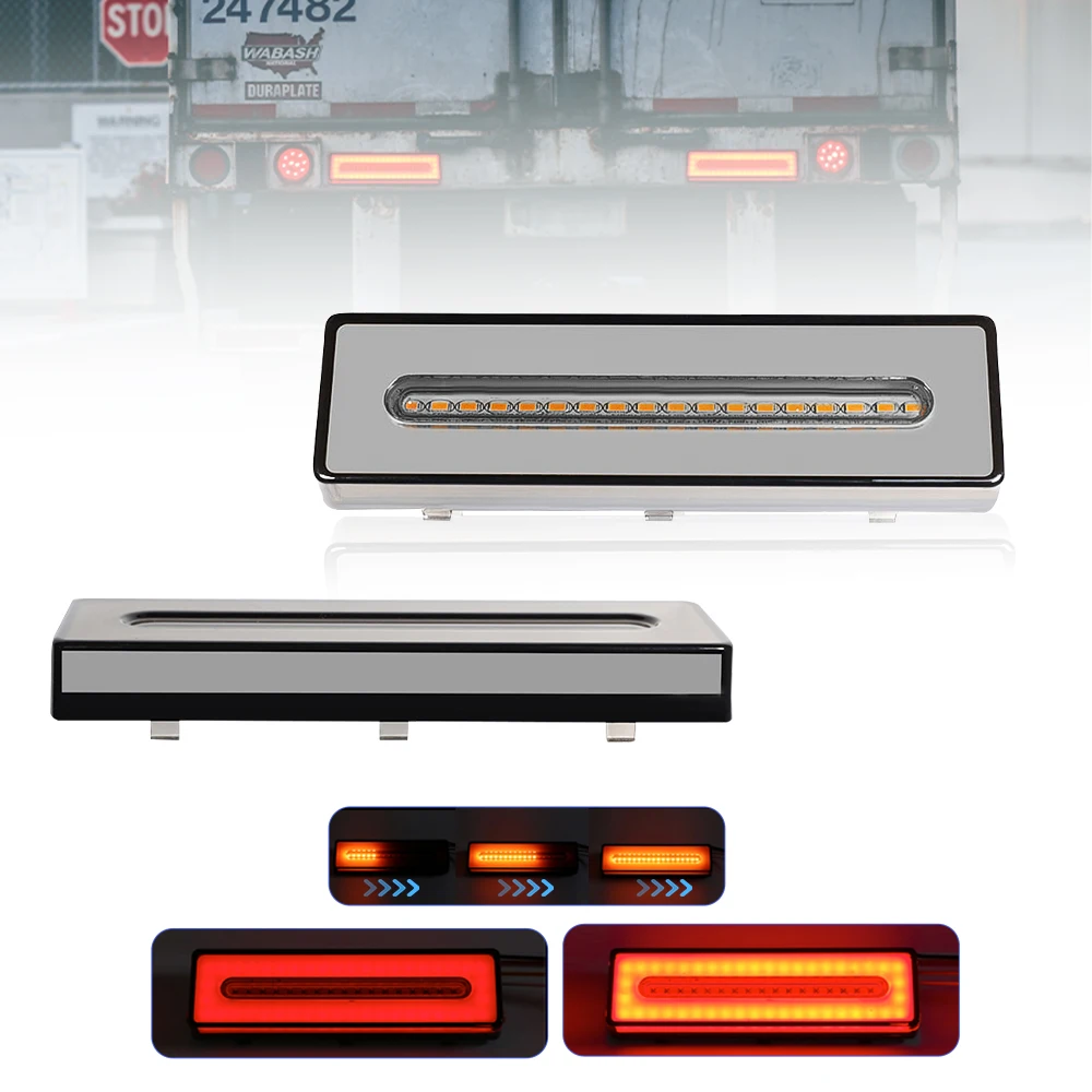 

Для грузовика, прицепа, 62 светодиода, задний фонарь, задний фонарь, динамический сигнал поворота, фонарь постоянного тока 10-30 в, задний фонарь, двойной цвет