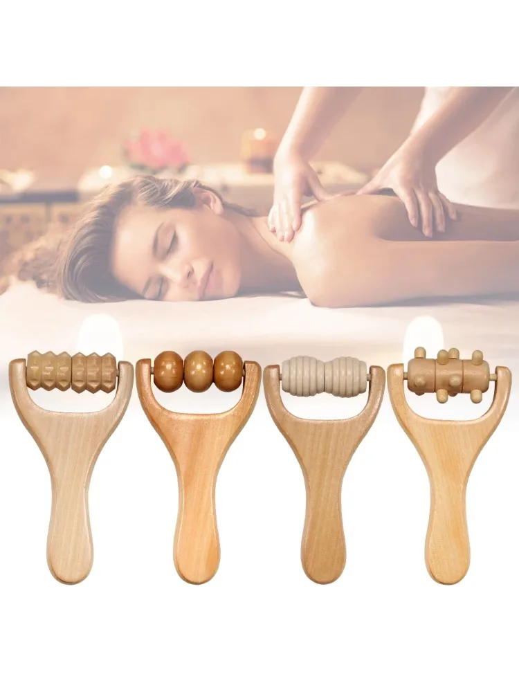 1 pièces rouleaux de Massage en bois cou rouleau masseur en bois Point de déclenchement rouleau masseur rouleau musculaire pour dos visage taille jambe bras