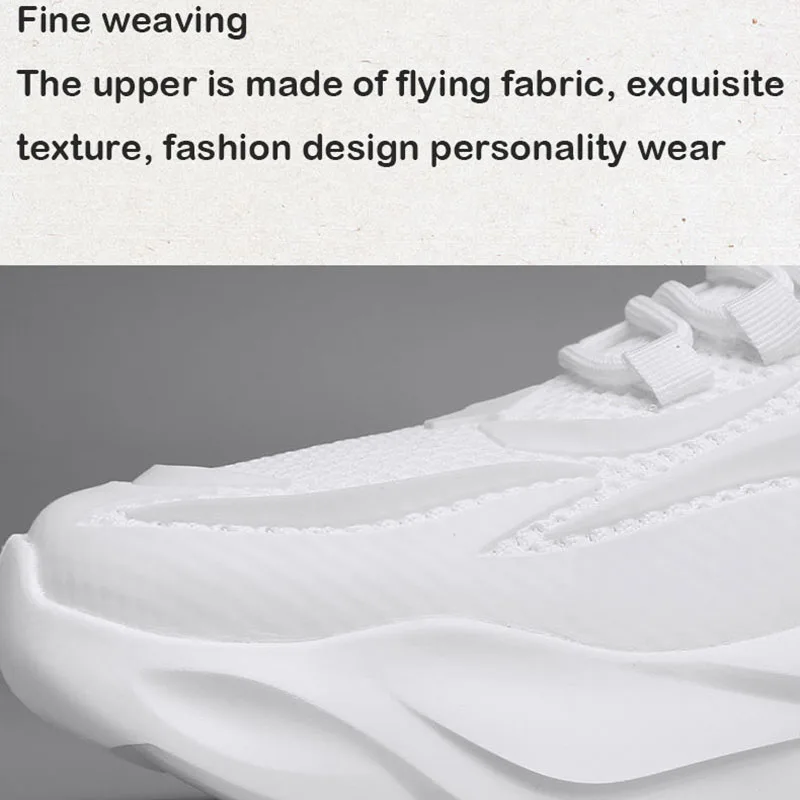 Oulylan Casual Sneakers Outdoor Breathable Lightweight White Black Running Shoes Men Tennis Shoes Fashion Men Sport Shoes