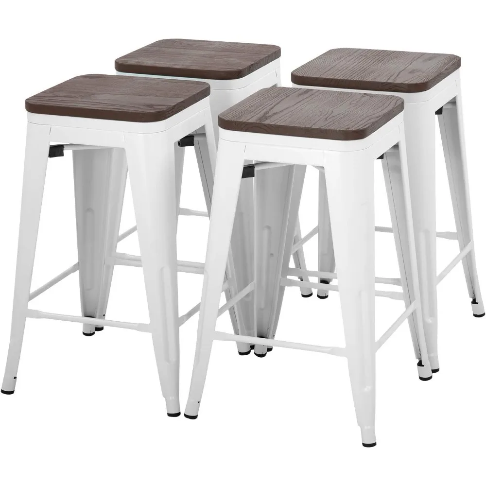 

Metal Bar Stools Counter Height Barstool Stackable Barstools Indoor Outdoor Patio Bar Stool Home Kitchen Dining Stool Backless