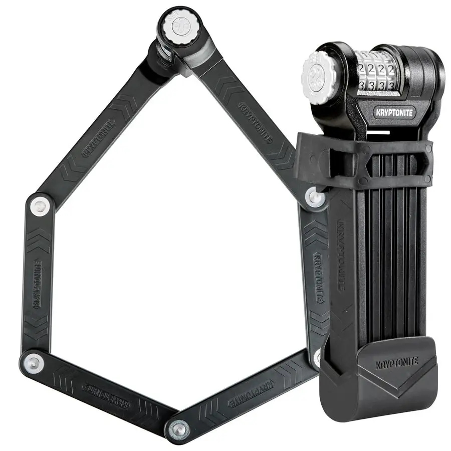 

Keeper 585 Folding Combo Bike Lock, Compact High Security AntiTheft Foldable Bicycle Lock with 4Digit Resettable Combination and