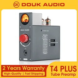 Douk Audio 6CS6 Valve Tube Phono Preamp for MM/MC Turntables Home Stereo Audio Preamp Headphone Amplifier with VU Meter