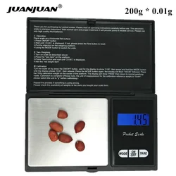 Digital Scale Electronic Weighting LCD Pocket Accurate Weight Balance Jewelry Coin Gold Scale 200g * 0.01g G/oz/gn/ct/dwt/ozt