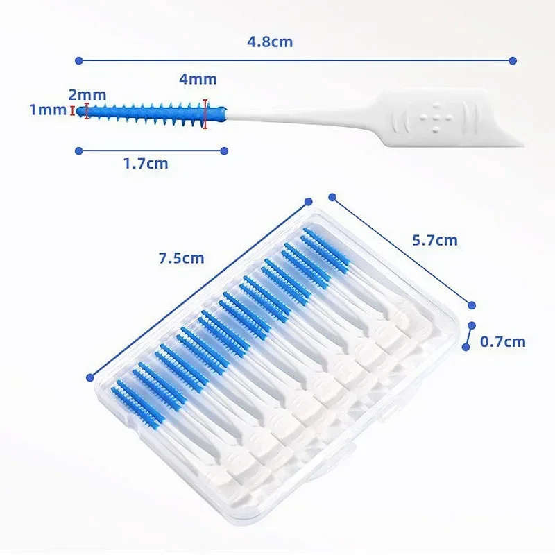 160/200 Stück Wiederverwendbare Zahnseide Interdentalbürsten Zahnstocher mit Faden Plastik-Zahnstocher mit Faden Zahnreinigungsstäbchen YAX02