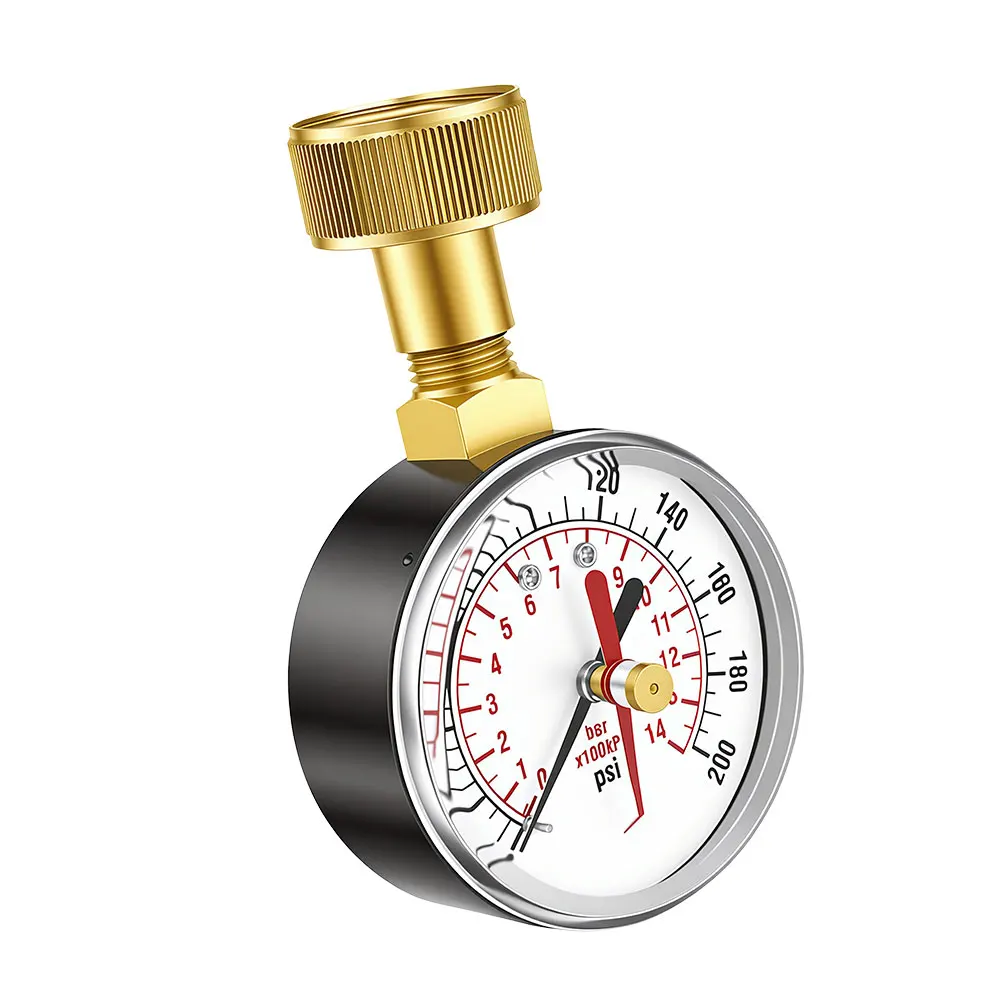 TS-60-200 PSI Wasserpumpen-Druckmesser für Schlauch und Wasserhahn, Gartenschlauch-Wasserdruckprüfgerät – Detail 8