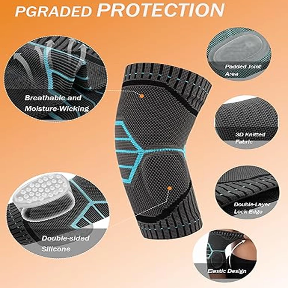 1PCS Elbow Compression Sleeve with Dual Gel Pads, Breathable Non-Slip Support for Tennis Elbow - Lightweight for Gym&Daily