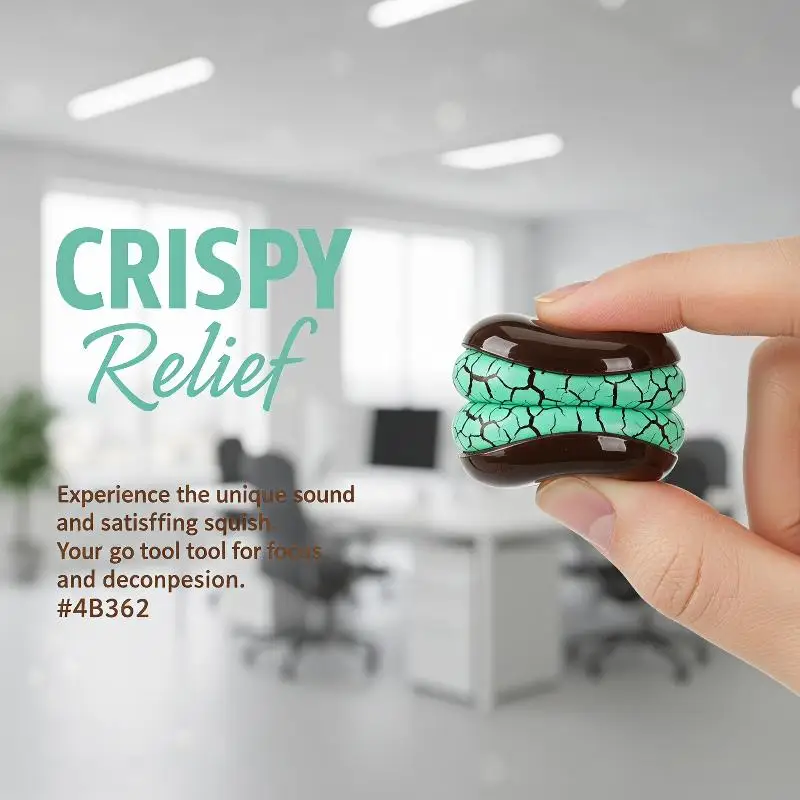 Chocolate Look Crispy Ball Decompression Toy With Soft  Texture And Crispy Sound For Stress Relief Kids Fidget Play