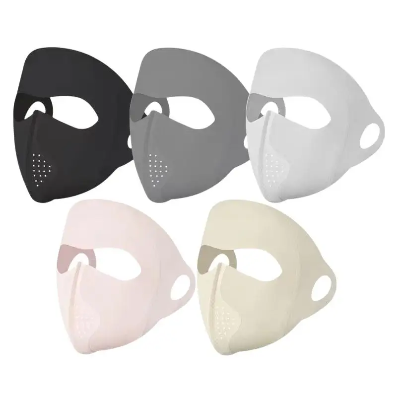 

New Summer Women's Sun Protection Face Mask UV Protection Full Face Coverage Breathable Mask Thin Ice Silk Sunshade Mask