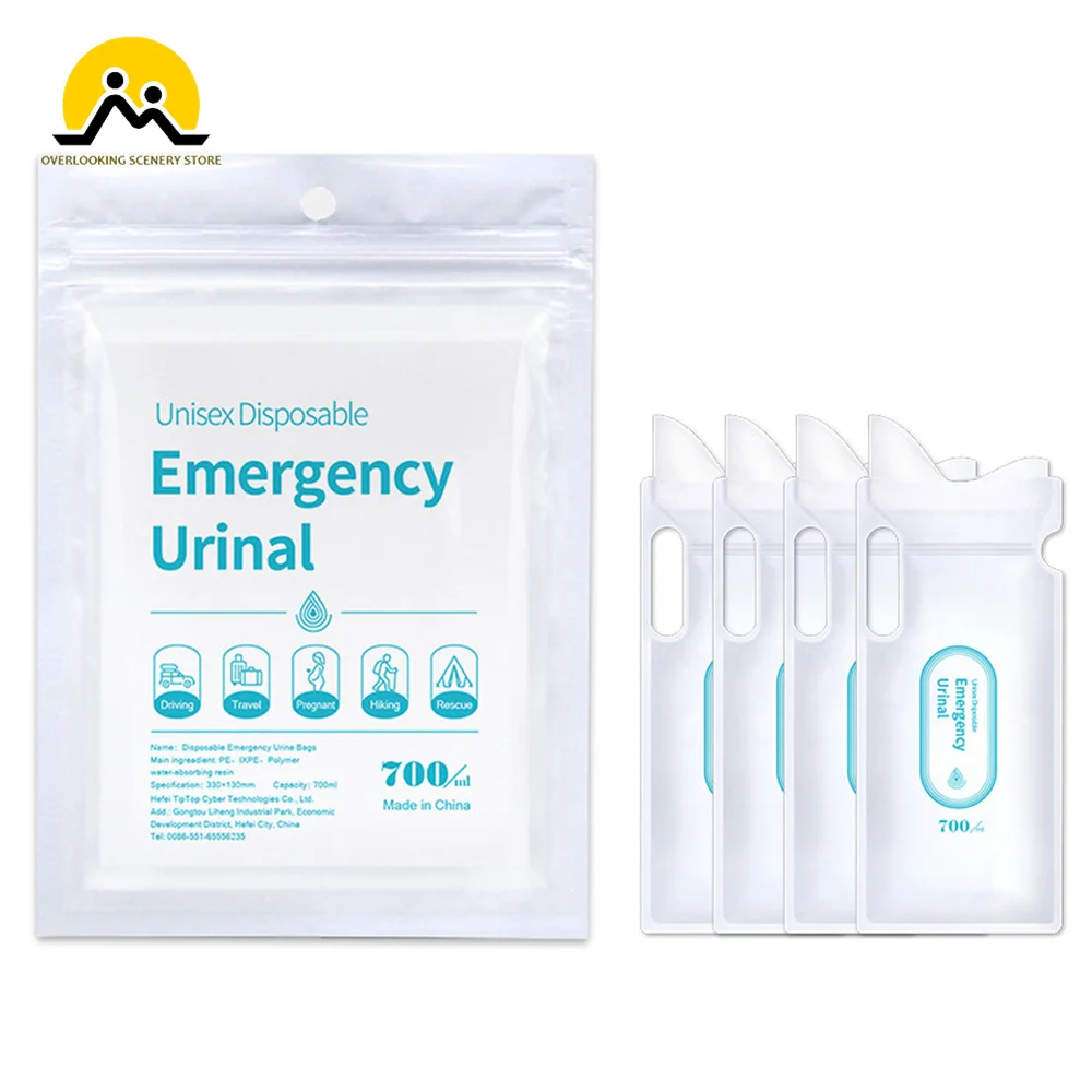 4Pcs 700 ml Emergency Portable Car Urine Bag Vomit Bags Mini Toilet Mobile Toilets Convenient Using Outdoors Jam Emergency