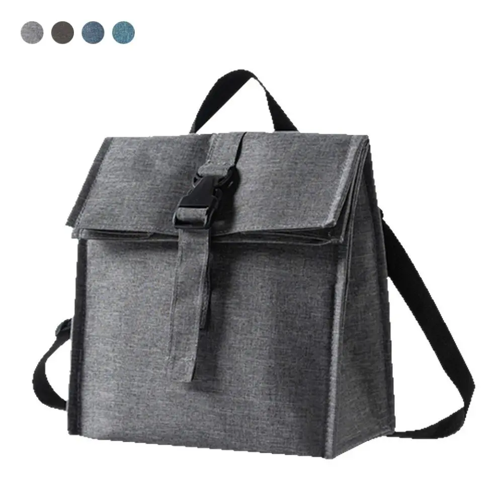 

Lightweight Insulated Lunch Bag Adjustable Shoulder Strap Portable Lunch Box Oxford Cloth Large Capacity Thermal Bag Work