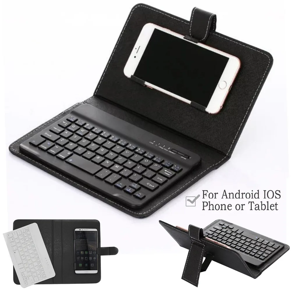 

Vococal PU Leather Bluetooth Wireless Keyboard Case Protective Cover for iPhone iPad Huawei Xiaomi Samsung Mobile Phone Tablet