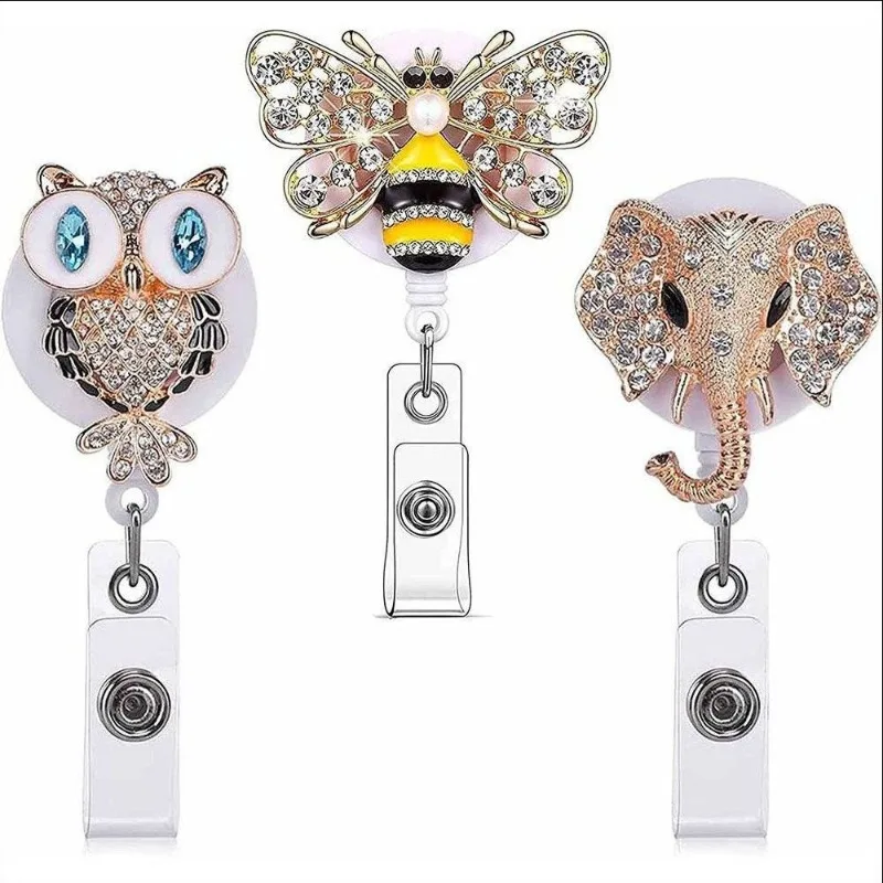 1pc Medical Id Retractable Credential Holder Badge Reel Clip Porta Credencial Retractil Office Accessories