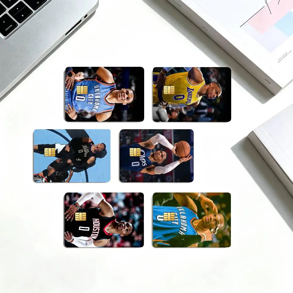 L-Legendary Point Guard Russell Westbrook   Credit Card HD Stickers Game Card Decal Small Chip Waterproof Sticker Gift