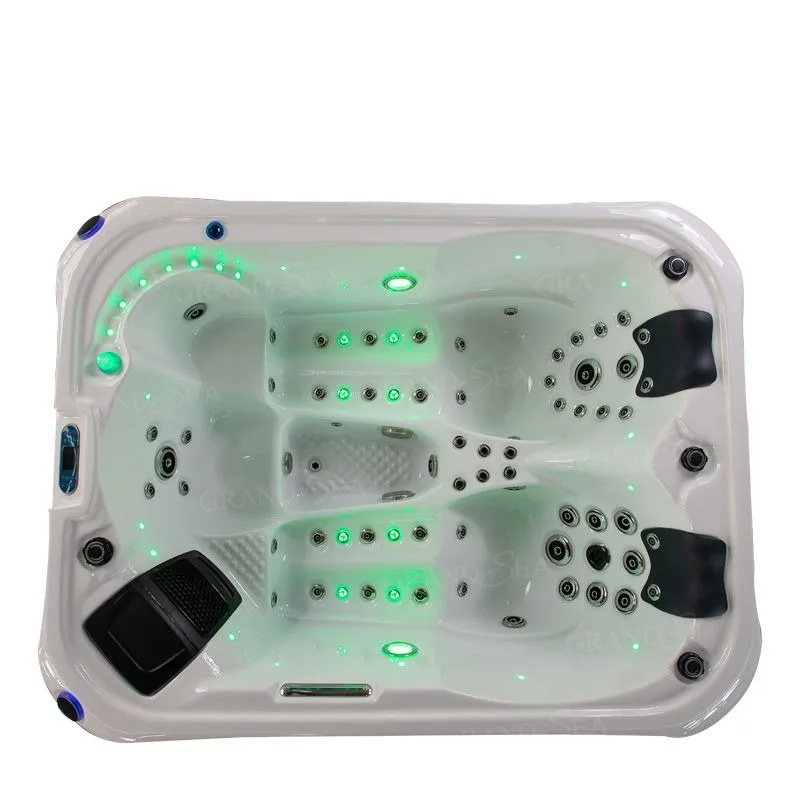 Modern Outdoor Spa Hot Tub Multi People Acrylic Luxury Bathtub Outdoor Whirlpool Spa Massage Swimming Pool