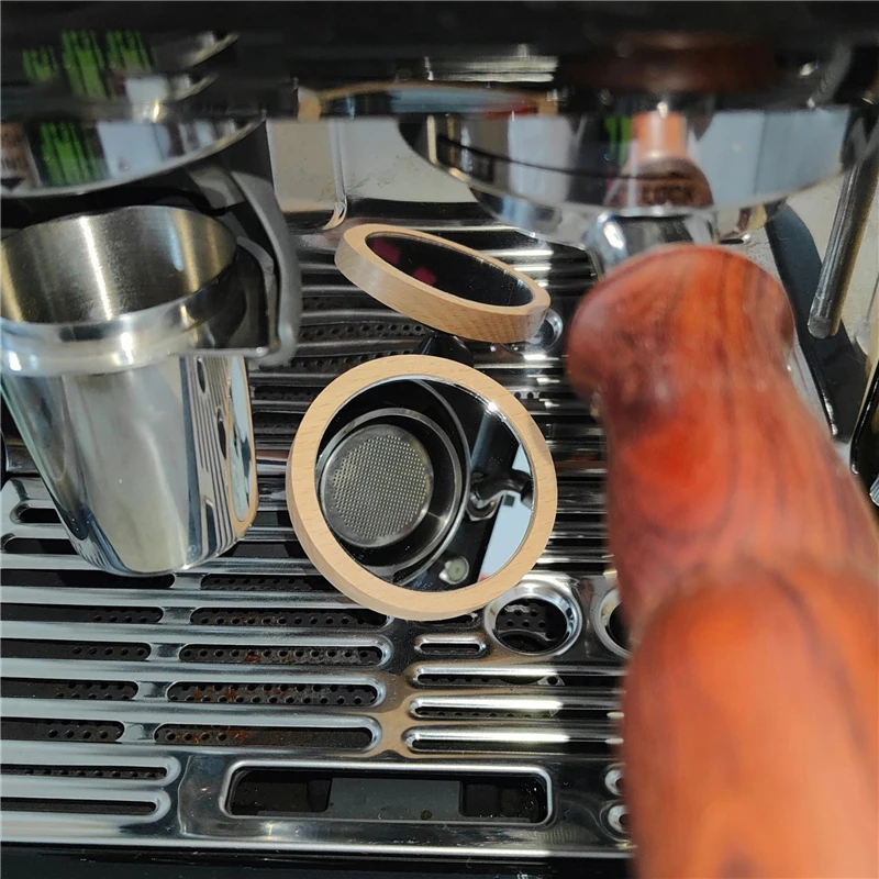 Espresso Lens Flow Rate Observation Swivel Angle Ball Joint Magnetic Coffee Reflective Mirror Coffee Machine Tools Wooden Base