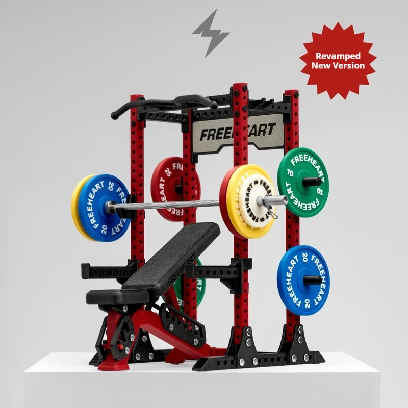 FREEHEART Mini Squat Rack Barbell Ornament Creative Desk Decor Fitness Trendy Figurine Birthday Gift For Gym Fitness Enthusiasts