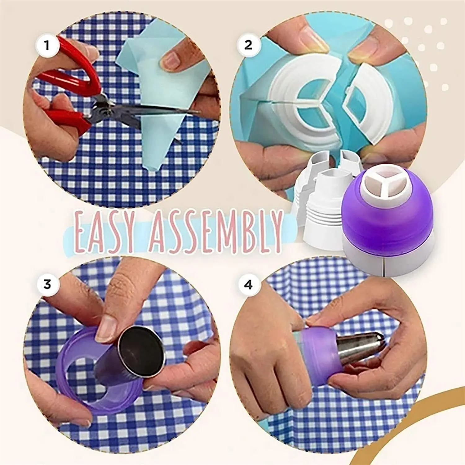 8/16 Pcs Cake Piping Nozzles Plastic Icing Nozzle For Cream DIY Russian Decorating Tips Set Pastry Decoration Tool