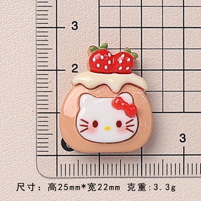 

5pcs Glossy Cookies Hello Kitty resin flatback cabochons diy jewelry making materials handmade junk case charms