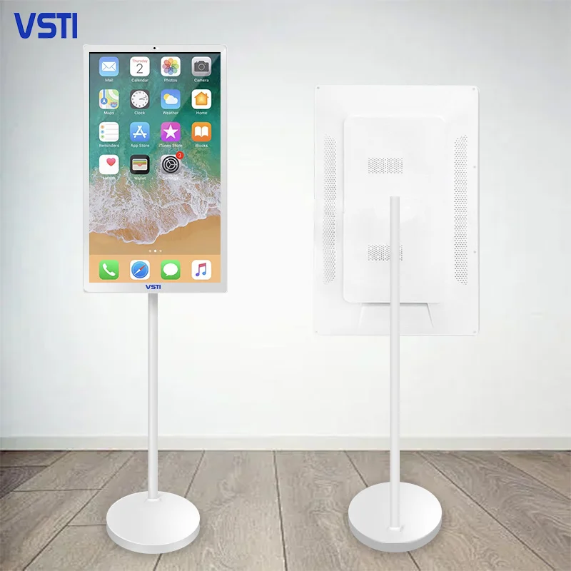 

Портативный LED-телевизор VSTI 32 дюйма с Android Smart TV, плоский экран с подсветкой, для кухни, новый, перезаряжаемый