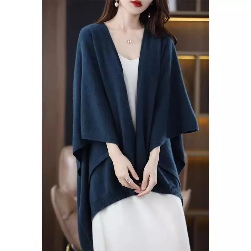 Poncho Combo Cape pour Femme, Chemises Climatisées, Vêtements d'Hiver, Everak, Vestes, Printemps, Automne, Nouveau, 2024