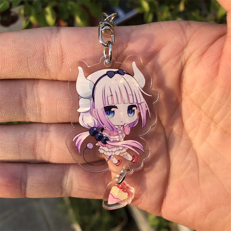 Anime Kobayashi Tohru KannaKamui Elma Cosplay Acrylic Key Chain Keychain Accessories