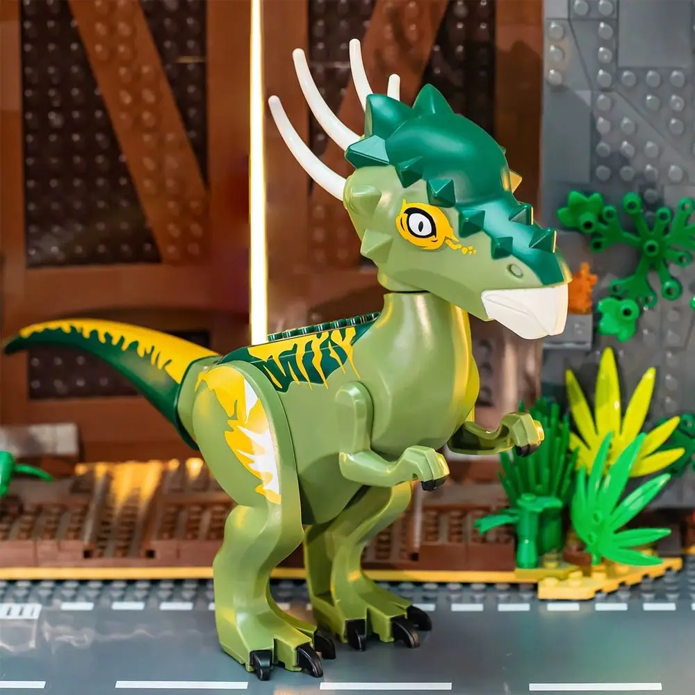 Mini Size Jurassic Dinosaur Building Brick Assemble Model Educational Design Carnotaurus Building Blocks Detailed Model