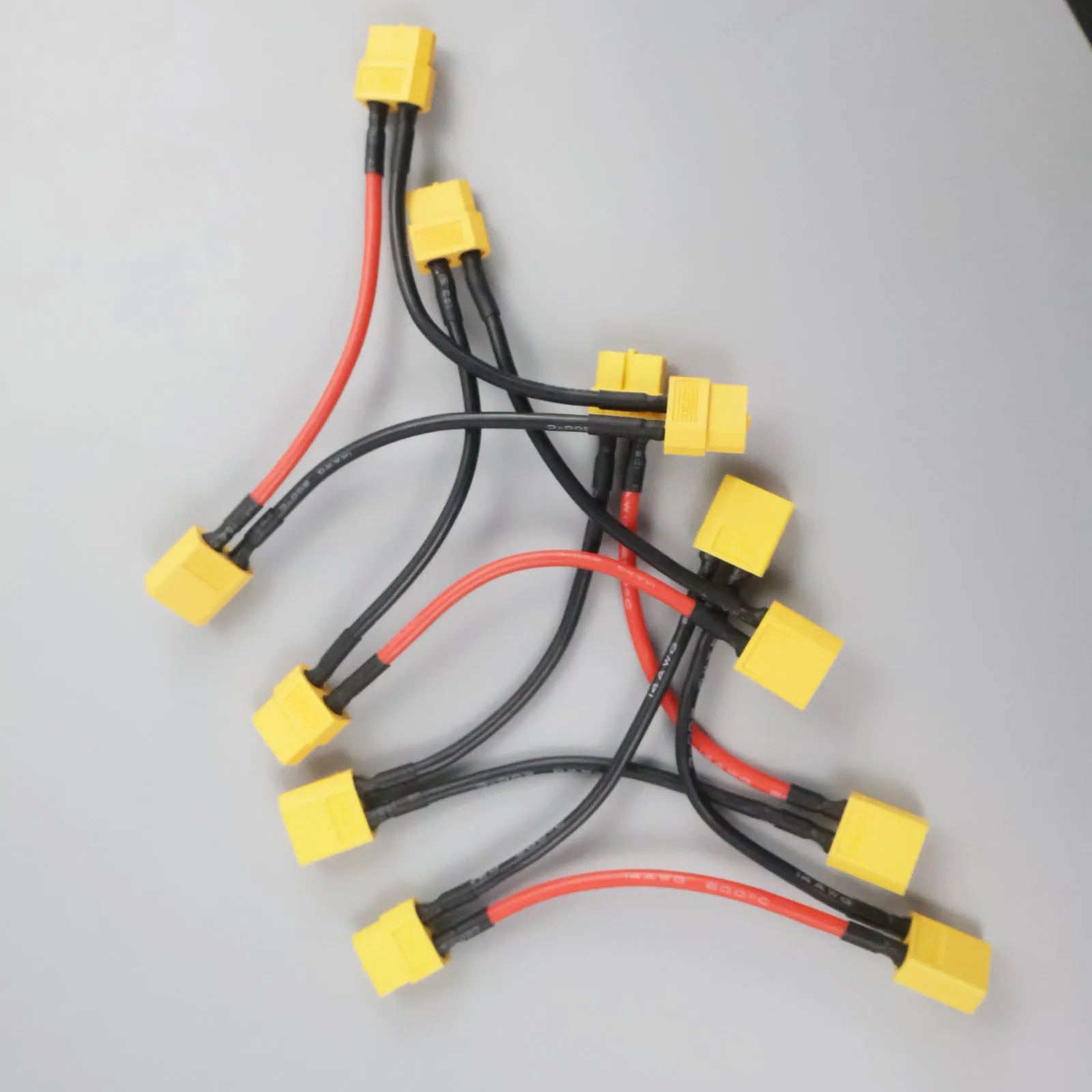 XT30/XT60 Connector Male to Female 16AWG/14AWG 10CM Battery Adapter Series Y Shape Rc Helicopter Connection Cable