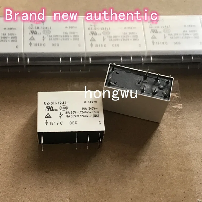 

100% Original New 1PCS/ OZ-SH-124LI DC24V relay 16A 8pins 1 on 1 off